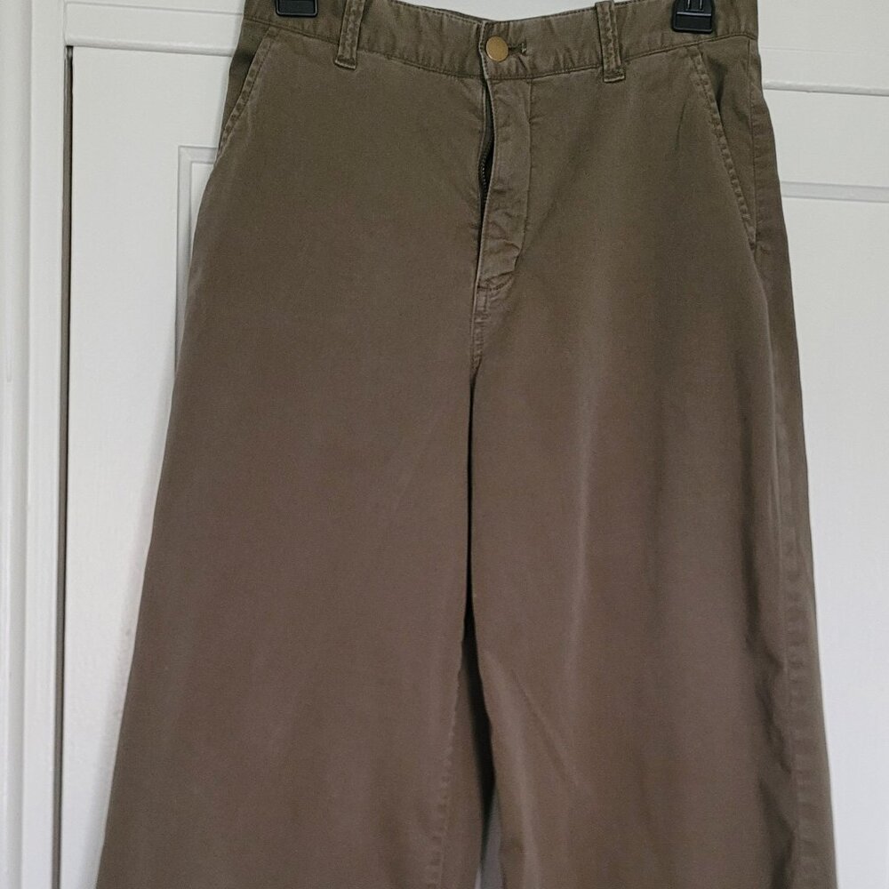 Wide-leg Army Green Caslon Pants Size 4.